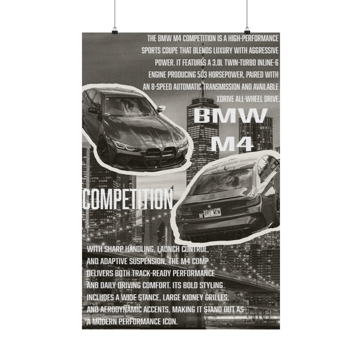 BMW M4 Competition poster