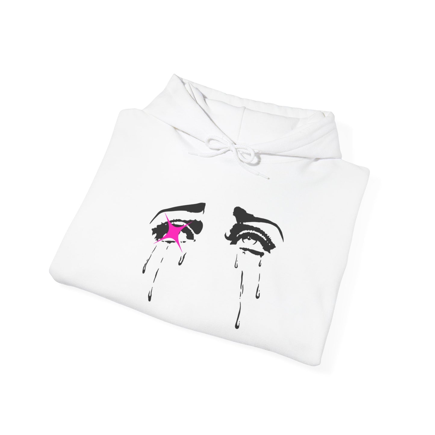 White tears Graphic Hoodie