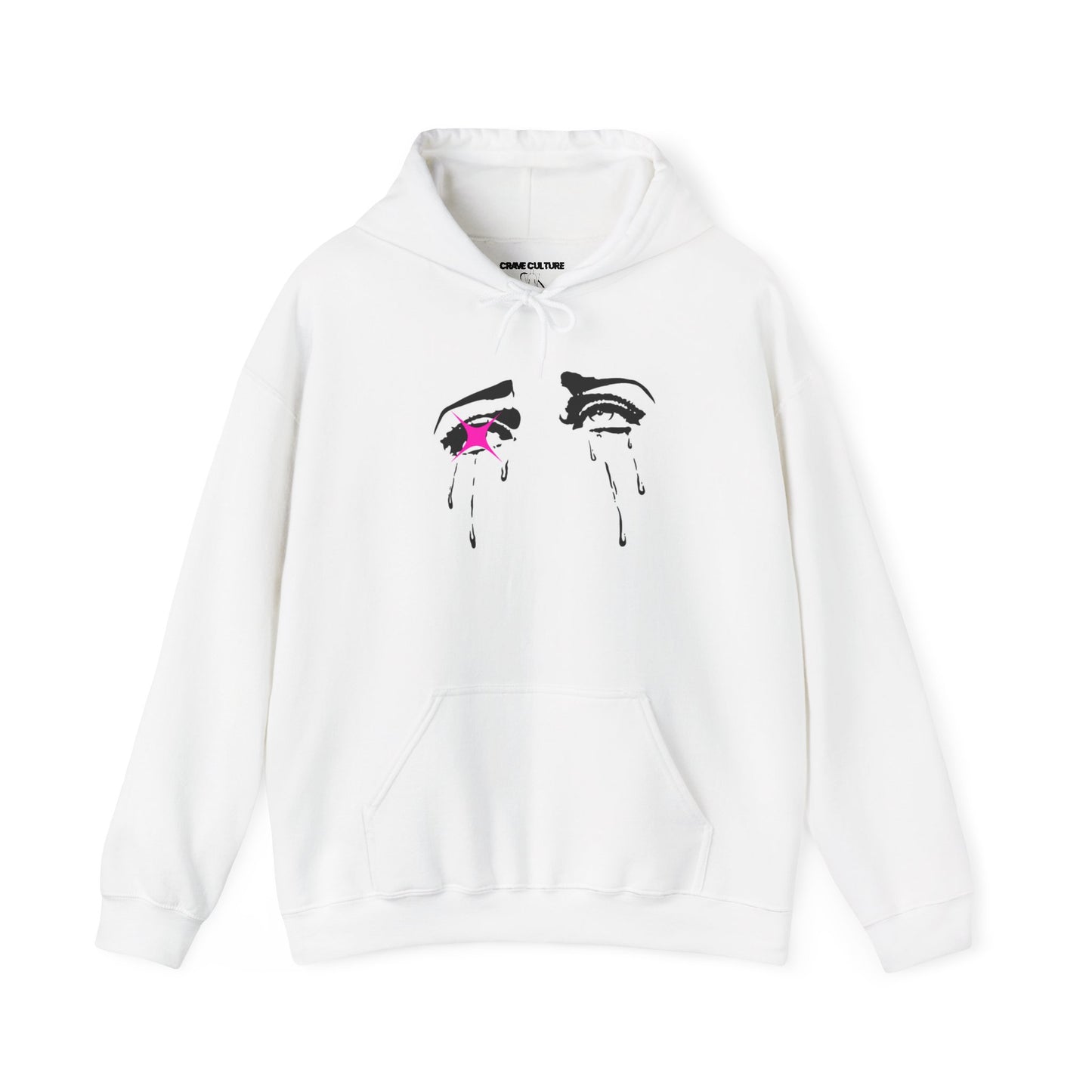 White tears Graphic Hoodie