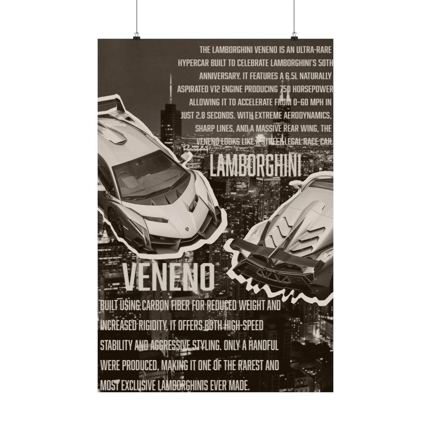 Lamborghini Veneno poster