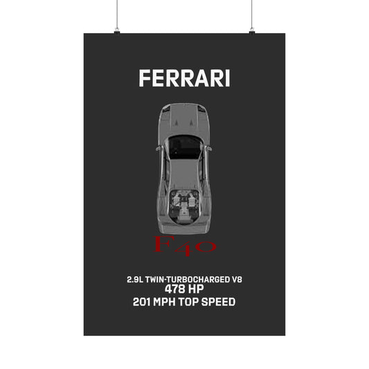 Ferrari F40 poster