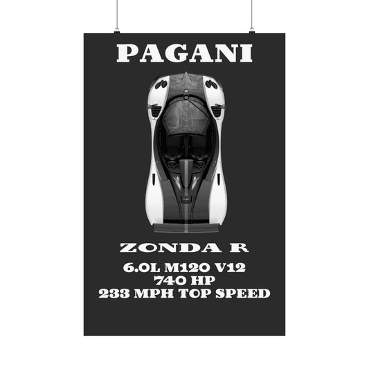 Pagani Zonda R poster