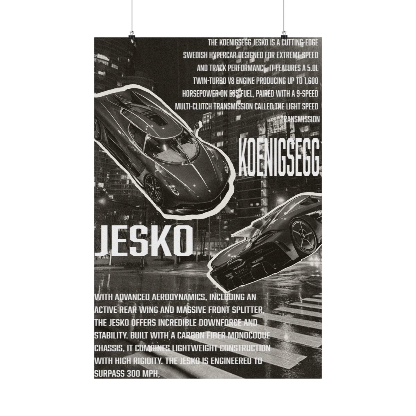 Koenigsegg Jesko poster