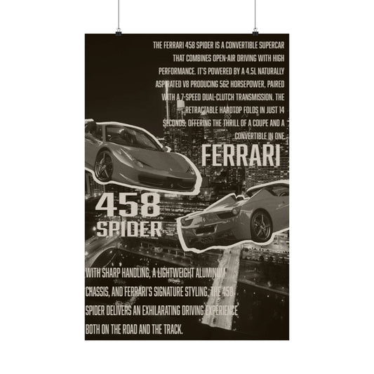 Ferrari 458 spider poster