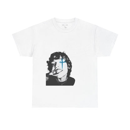 "bleed blue" graphic tee