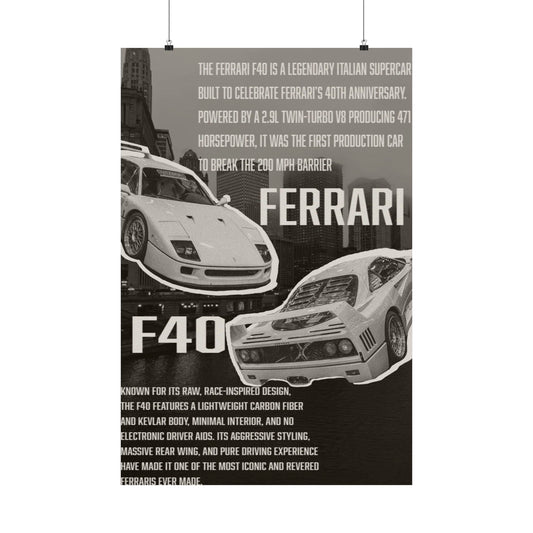 Ferrari F40 poster